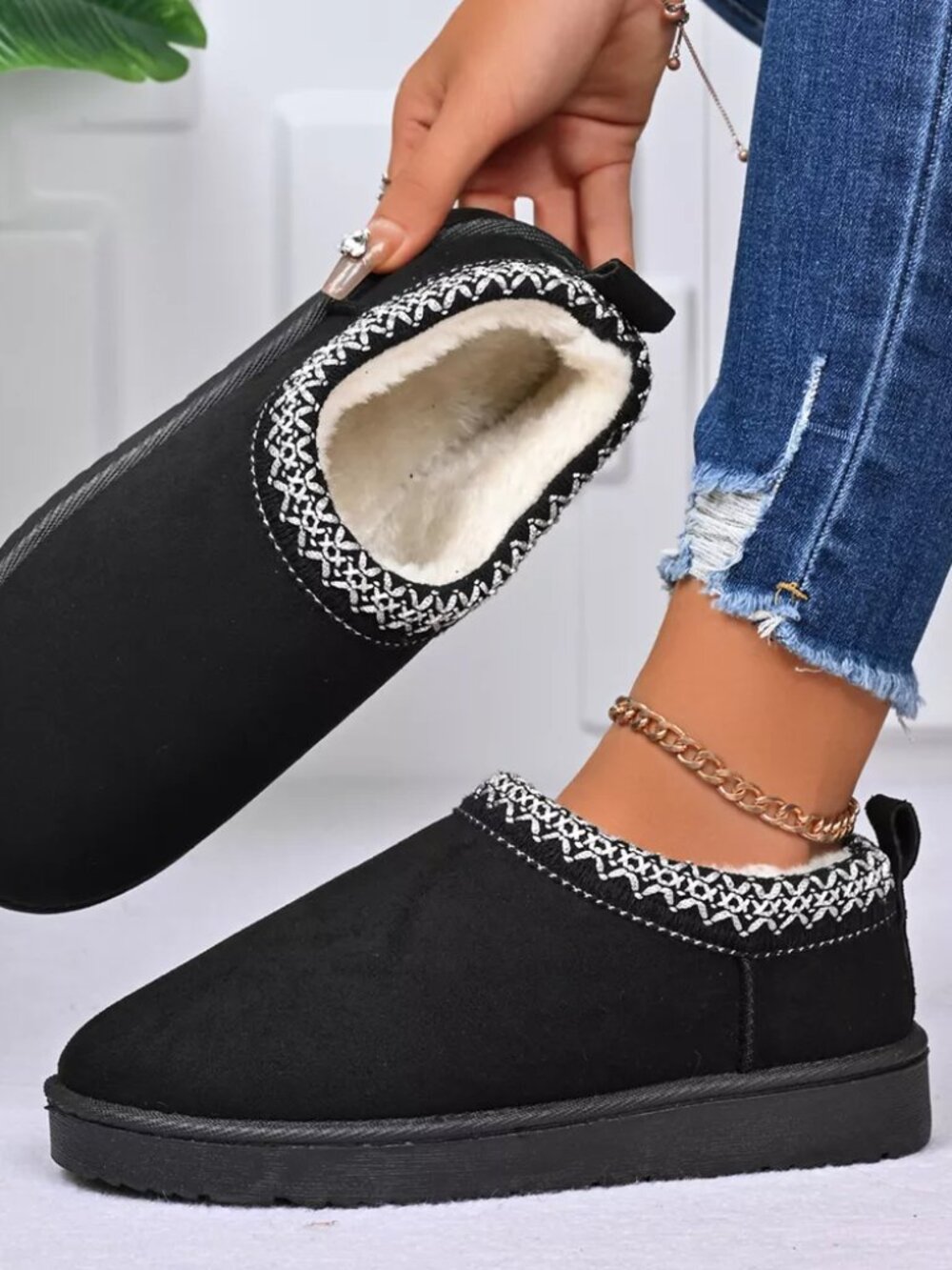 Round Toe Platform Ankle Boots